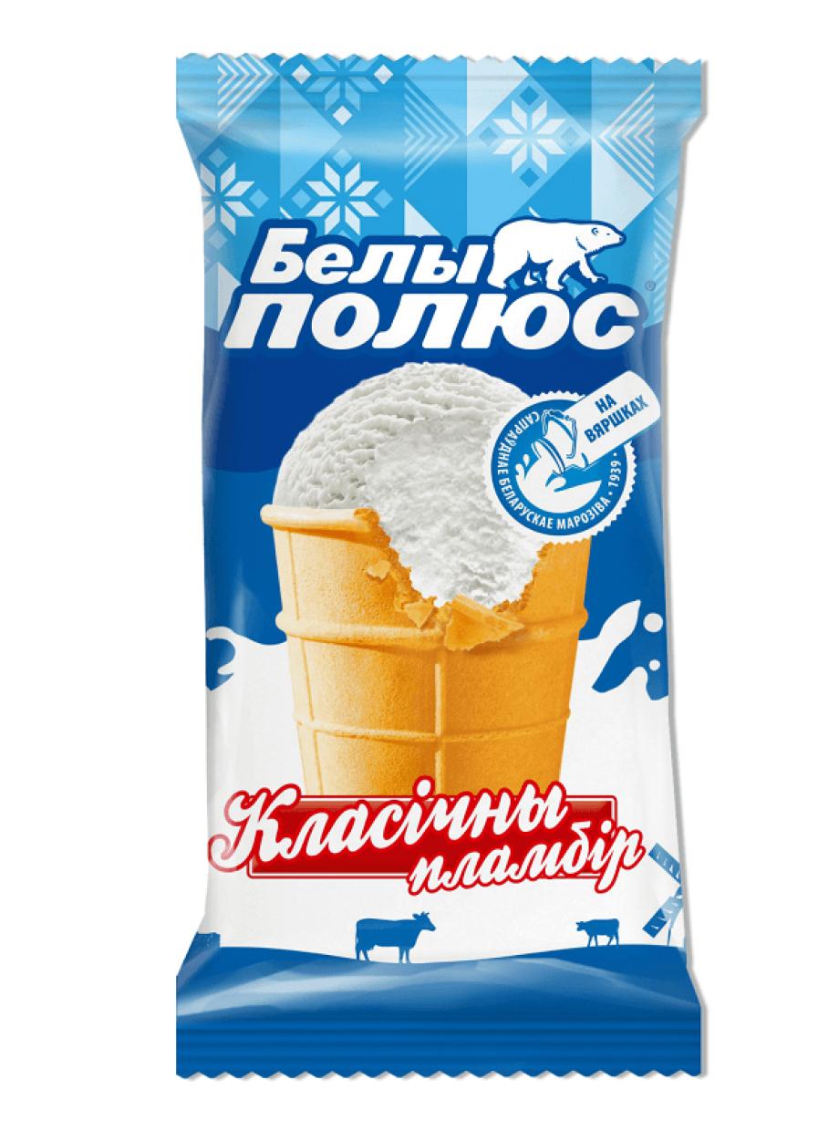 Белый стаканчик мороженое