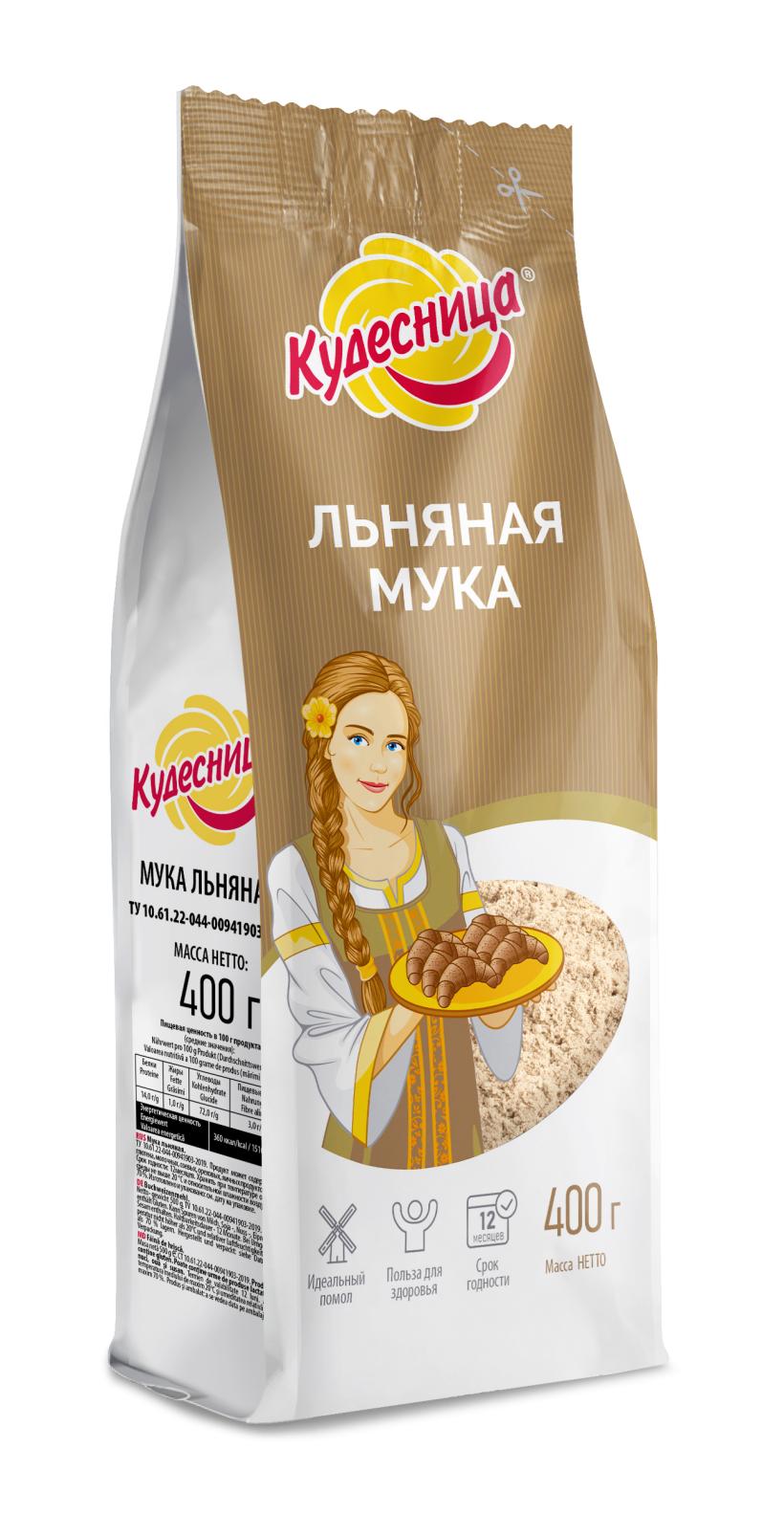 Мука Кудесница льняная 400 г